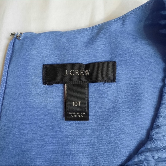 Women’s J. Crew Textured Eyelet Jacquard Sleeveless Dress Size 10 Tall - Picture 9 of 12